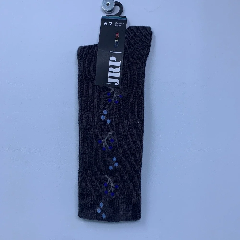 JRP Womens 6-7 Gray Branches Knee High Socks NWT
